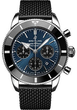 Load image into Gallery viewer, Breitling Superocean Heritage B01 Chronograph 44 Watch - Steel - Blackeye Blue Dial - Black Rubber Aero Classic Strap - Folding Buckle - AB0162121C1S1 - Luxury Time NYC