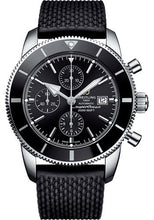 Load image into Gallery viewer, Breitling Superocean Heritage Chronograph 46 Watch - Steel - Volcano Black Dial - Black Rubber Aero Classic Strap - Folding Buckle - A13312121B1S1 - Luxury Time NYC