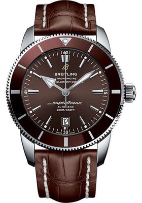 Breitling Superocean Heritage II 46 Watch - Steel Case - Copperhead Bronze Dial - Brown Croco Strap - AB202033/Q618/757P/A20D.1 - Luxury Time NYC