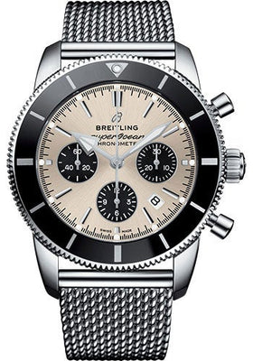 Breitling Superocean Heritage II B01 Chronograph 44 Watch - Steel Case - Silver Dial - Steel Aero Classic Bracelet - AB0162121G1A1 - Luxury Time NYC
