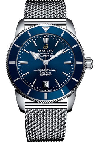 Breitling Superocean Heritage II B20 Automatic 42 Watch - Steel Case - Gun Blue Dial - Steel Ocean Classic Bracelet - AB2010161C1A1 - Luxury Time NYC