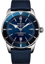 Load image into Gallery viewer, Breitling Superocean Heritage II B20 Automatic 46 Watch - Steel Case - Gun Blue Dial - Blue Rubber Aero Classic Strap - AB2020161C1S1 - Luxury Time NYC