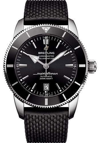 Breitling Superocean Heritage II B20 Automatic 46 Watch - Steel Case - Volcano Black Dial - Black Rubber Aero Classic Strap - AB2020121B1S1 - Luxury Time NYC