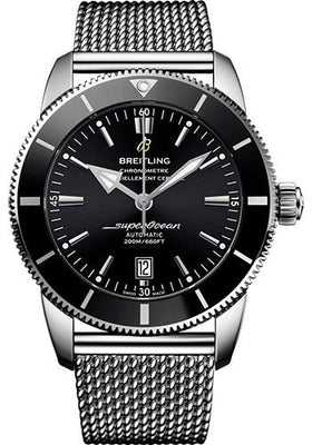 Breitling Superocean Heritage II B20 Automatic 46 Watch - Steel Case - Volcano Black Dial - Steel Ocean Classic Bracelet - AB2020121B1A1 - Luxury Time NYC