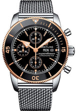 Load image into Gallery viewer, Breitling Superocean Heritage II Chronograph 44 Watch - Steel and Rose Gold Case - Black Dial - Steel Aero Classic Bracelet - U13313121B1A1 - Luxury Time NYC