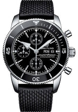 Load image into Gallery viewer, Breitling Superocean Heritage II Chronograph 44 Watch - Steel Case - Black Dial - Black Rubber Aero Classic Strap - A13313121B1S1 - Luxury Time NYC