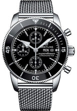 Load image into Gallery viewer, Breitling Superocean Heritage II Chronograph 44 Watch - Steel Case - Black Dial - Steel Aero Classic Bracelet - A13313121B1A1 - Luxury Time NYC