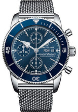 Load image into Gallery viewer, Breitling Superocean Heritage II Chronograph 44 Watch - Steel Case - Blue Dial - Steel Aero Classic Bracelet - A13313161C1A1 - Luxury Time NYC