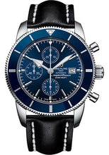 Load image into Gallery viewer, Breitling Superocean Heritage II Chronograph 46 Watch - Steel Case - Gun Blue Dial - Black Leather Strap - A1331216/C963/442X/A20D.1 - Luxury Time NYC