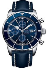 Load image into Gallery viewer, Breitling Superocean Heritage II Chronograph 46 Watch - Steel Case - Gun Blue Dial - Blue Leather Strap - A1331216/C963/102X/A20D.1 - Luxury Time NYC