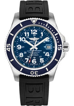 Load image into Gallery viewer, Breitling Superocean II 42 Watch - Steel Case - Mariner Blue Dial - Black Diver Pro III Strap - A17365D1/C915/150S/A18S.1 - Luxury Time NYC