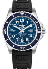 Load image into Gallery viewer, Breitling Superocean II 44 Watch - Steel Case - Gun Blue Dial - Black Diver Pro III Strap - A17392D8/C910/152S/A20SS.1 - Luxury Time NYC