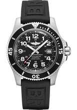 Load image into Gallery viewer, Breitling Superocean II 44 Watch - Steel - Volcano Black Dial - Black Diver Pro III Strap - Tang Buckle - A17392D71B1S1 - Luxury Time NYC