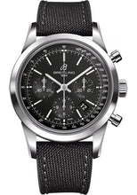 Load image into Gallery viewer, Breitling Transocean Chronograph Watch - Steel - Black Dial - Anthracite Military Strap - Tang Buckle - AB015212/BA99/109W/A20BA.1 - Luxury Time NYC