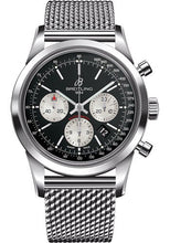 Load image into Gallery viewer, Breitling Transocean Chronograph Watch - Steel - Black Dial - Steel Bracelet - AB015212/BF26/154A - Luxury Time NYC