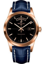 Load image into Gallery viewer, Breitling Transocean Day &amp; Date Watch - 18k Red Gold - Black Dial - Blue Croco Strap - Folding Buckle - R4531012/BB70/732P/R20D.1 - Luxury Time NYC