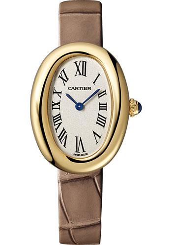 Cartier Baignoire 1920 Watch - 32 mm Yellow Gold Case - Taupe Strap - WGBA0007 - Luxury Time NYC