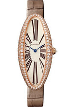 Load image into Gallery viewer, Cartier Baignoire Allongee Watch - 47 mm Pink Gold Diamond Case - Taupe Strap - WJBA0006 - Luxury Time NYC