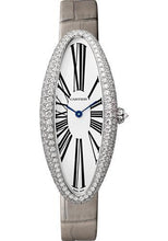 Load image into Gallery viewer, Cartier Baignoire Allongee Watch - 47 mm White Gold Diamond Case - Light Gray Strap - WJBA0007 - Luxury Time NYC