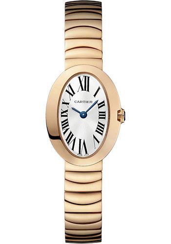 Cartier Baignoire Watch - 31.6 x 24.5 mm Pink Gold Case - Gold Bracelet - W8000015 - Luxury Time NYC