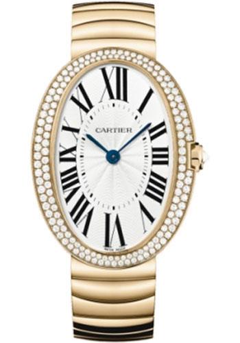 Cartier Baignoire Watch - Large Pink Gold Diamond Case - Gold Bracelet - WB520003 - Luxury Time NYC