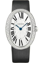 Load image into Gallery viewer, Cartier Baignoire Watch - Large White Gold Diamond Case - Fabric Strap - WB520009 - Luxury Time NYC