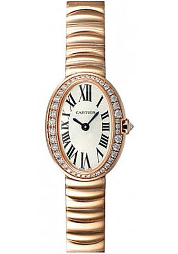 Cartier Baignoire Watch - Mini Pink Gold Diamond Case - WB520026 - Luxury Time NYC
