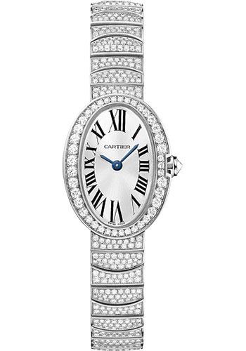 Cartier Baignoire Watch - Mini White Gold Diamond Case - Diamond Bracelet - HPI00327 - Luxury Time NYC