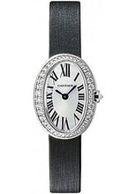 Load image into Gallery viewer, Cartier Baignoire Watch - Mini White Gold Diamond Case - Fabric Strap - WB520027 - Luxury Time NYC