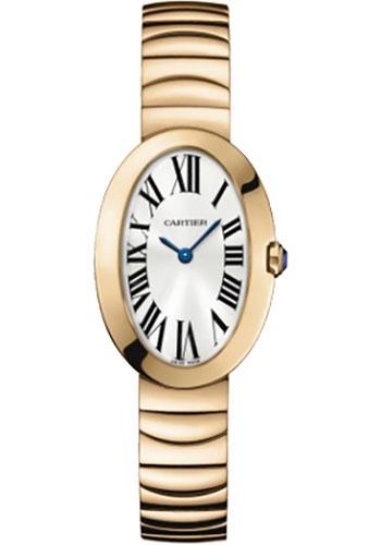 Cartier Baignoire Watch - Small Pink Gold Case - Gold Bracelet - W8000005 - Luxury Time NYC