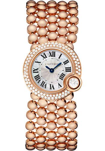 Cartier Ballon Blanc De Cartier Watch - 24.2 mm Pink Gold Case - Mother-Of-Pearl Diamond Dial - WE902057 - Luxury Time NYC