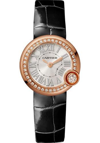 Cartier Ballon Blanc de Cartier Watch - 26 mm Pink Gold Case - Diamond Bezel - Black Alligator Strap - WJBL0004 - Luxury Time NYC