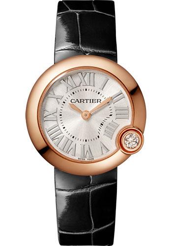 Cartier Ballon Blanc de Cartier Watch - 30 mm Pink Gold Case - Black Alligator Strap - WGBL0003 - Luxury Time NYC