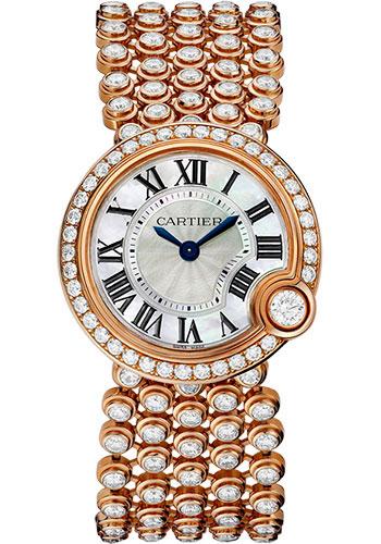 Cartier Ballon Blanc de Cartier Watch - 30.2 mm Pink Gold Case - Diamond Bezel - Mother-of-Pearl Diamond Dial - Mother Of Pearl Bracelet - HPI00759 - Luxury Time NYC