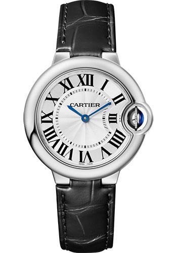 Cartier Ballon Blanc de Cartier Watch - 33 mm Steel Case - Alligator Strap - WSBB0034 - Luxury Time NYC