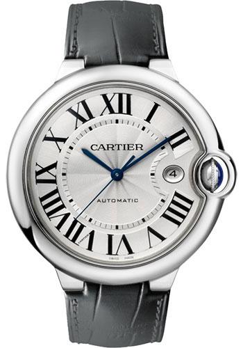 Cartier Ballon Bleu de Cartier 42 MM Watch - 42.1 mm Steel Case - Black Alligator Strap - W69016Z4 - Luxury Time NYC