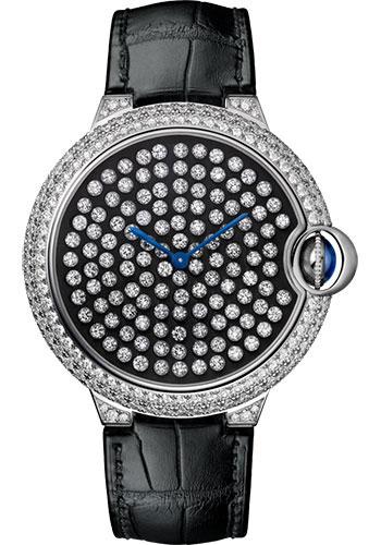 Cartier Ballon Bleu de Cartier Limited Edition of 100 Watch - 42 mm White Gold Diamond Case - White Gold Nac-Treated Dial - HPI01062 - Luxury Time NYC