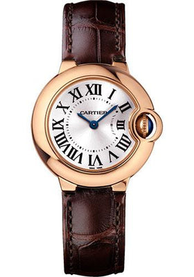 Cartier Ballon Bleu de Cartier Watch - 28 mm Pink Gold Case - Brown Alligator Strap - WGBB0007 - Luxury Time NYC