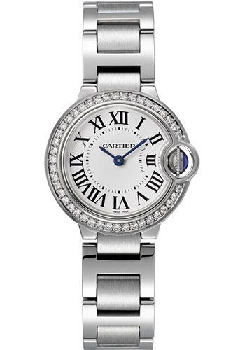 Cartier Ballon Bleu de Cartier Watch - 28 mm Steel Case - Diamond Bezel - W4BB0015 - Luxury Time NYC