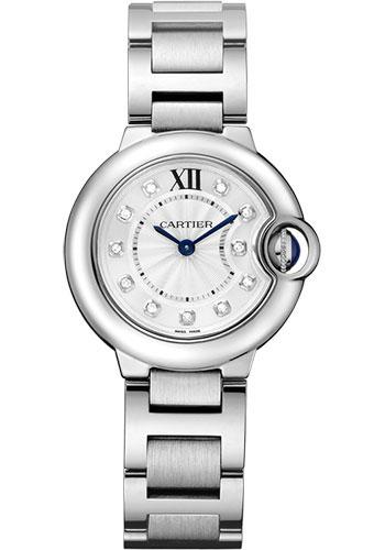 Cartier Ballon Bleu De Cartier Watch - 28 mm Steel Diamond Case - Diamond Bezel - WE902073 - Luxury Time NYC