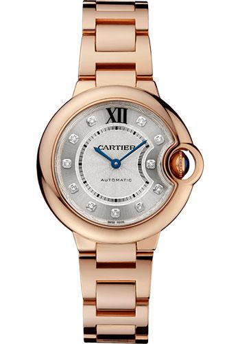 Cartier Ballon Bleu de Cartier Watch - 33 mm Pink Gold Case - Diamond Dial - WE902062 - Luxury Time NYC
