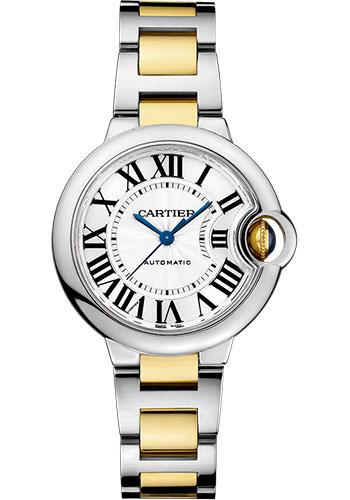 Cartier Ballon Bleu de Cartier Watch - 33 mm Steel And Yellow Gold Case - Yellow Gold And Steel Bracelet - W2BB0002 - Luxury Time NYC