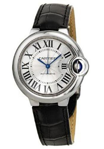 Cartier Ballon Bleu de Cartier Watch - 33 mm Steel Case - Black Alligator Strap - W6920085 - Luxury Time NYC