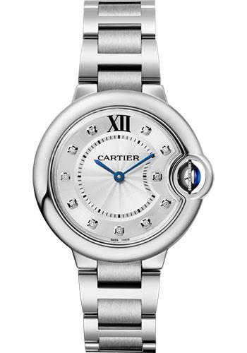 Cartier Ballon Bleu de Cartier Watch - 33 mm Steel Case - Diamond Dial - W4BB0020 - Luxury Time NYC