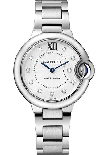 Cartier Ballon Bleu De Cartier Watch - 33 mm Steel Case - Diamond Dial - WE902074 - Luxury Time NYC