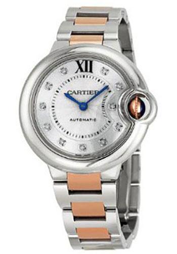Cartier Ballon Bleu de Cartier Watch - 33 mm Steel Case - Pink Gold And Steel Bracelet - WE902061 - Luxury Time NYC