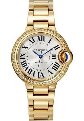 Cartier Ballon Bleu de Cartier Watch - 33 mm Yellow Gold Case - Diamond Bezel - Interchangeable Bracelet - WJBB0069 - Luxury Time NYC