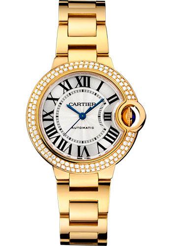 Cartier Ballon Bleu De Cartier Watch - 33 mm Yellow Gold Diamond Case - Diamond Bezel - WJBB0002 - Luxury Time NYC