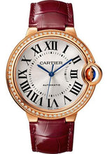 Load image into Gallery viewer, Cartier Ballon Bleu de Cartier Watch - 36 mm Pink Gold Case - Diamond Bezel - Burgundy Alligator Strap - WJBB0034 - Luxury Time NYC