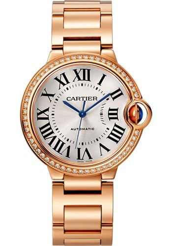 Cartier Ballon Bleu de Cartier Watch - 36 mm Pink Gold Case - Diamond Bezel - WJBB0037 - Luxury Time NYC